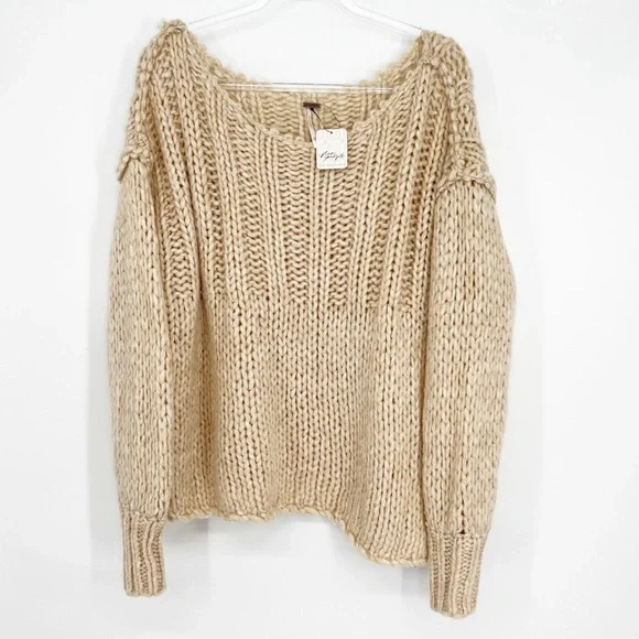 NWT Free People Be There Pullover Sweater in Pearl, XS - Picture 4 of 14